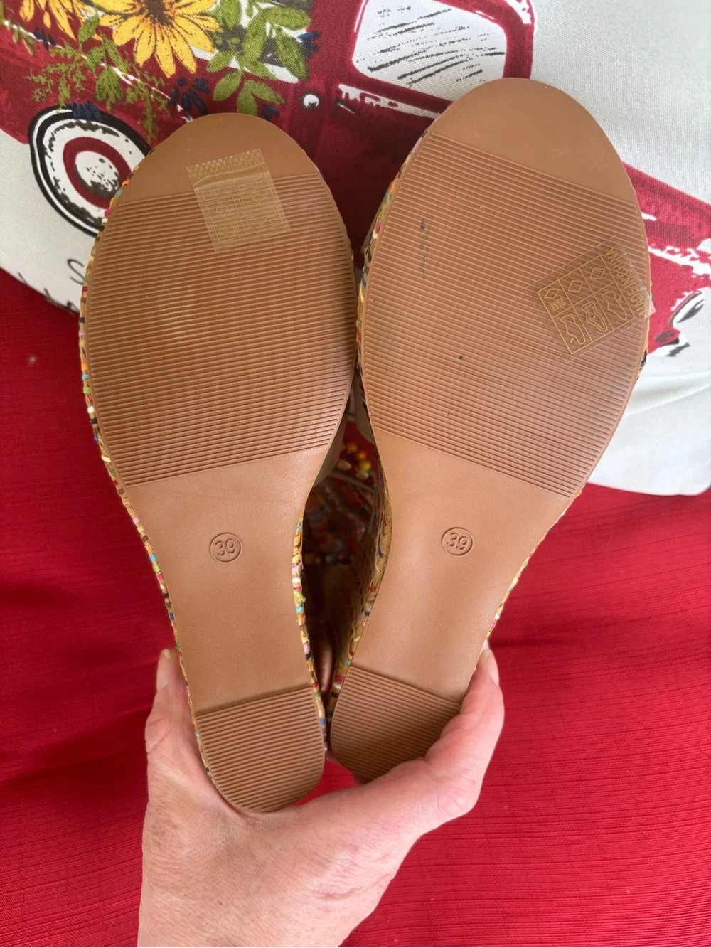 Getmorebeauty NWT Women’s Wedge Sandals W/ Beads High Heels EUR 39 US 8